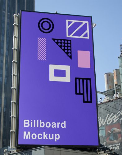 Big Vertical Billboard Mockup