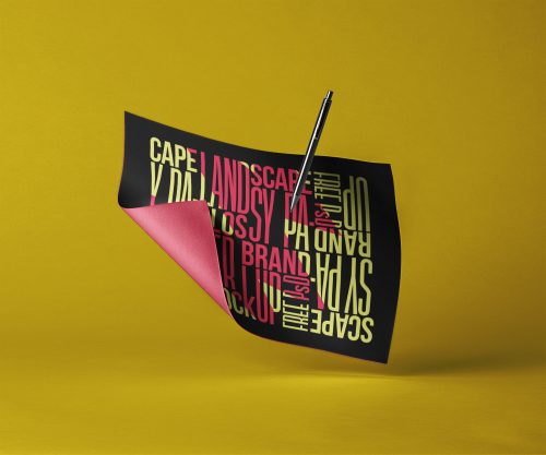 Brand Psd Paper Mockup Landscape