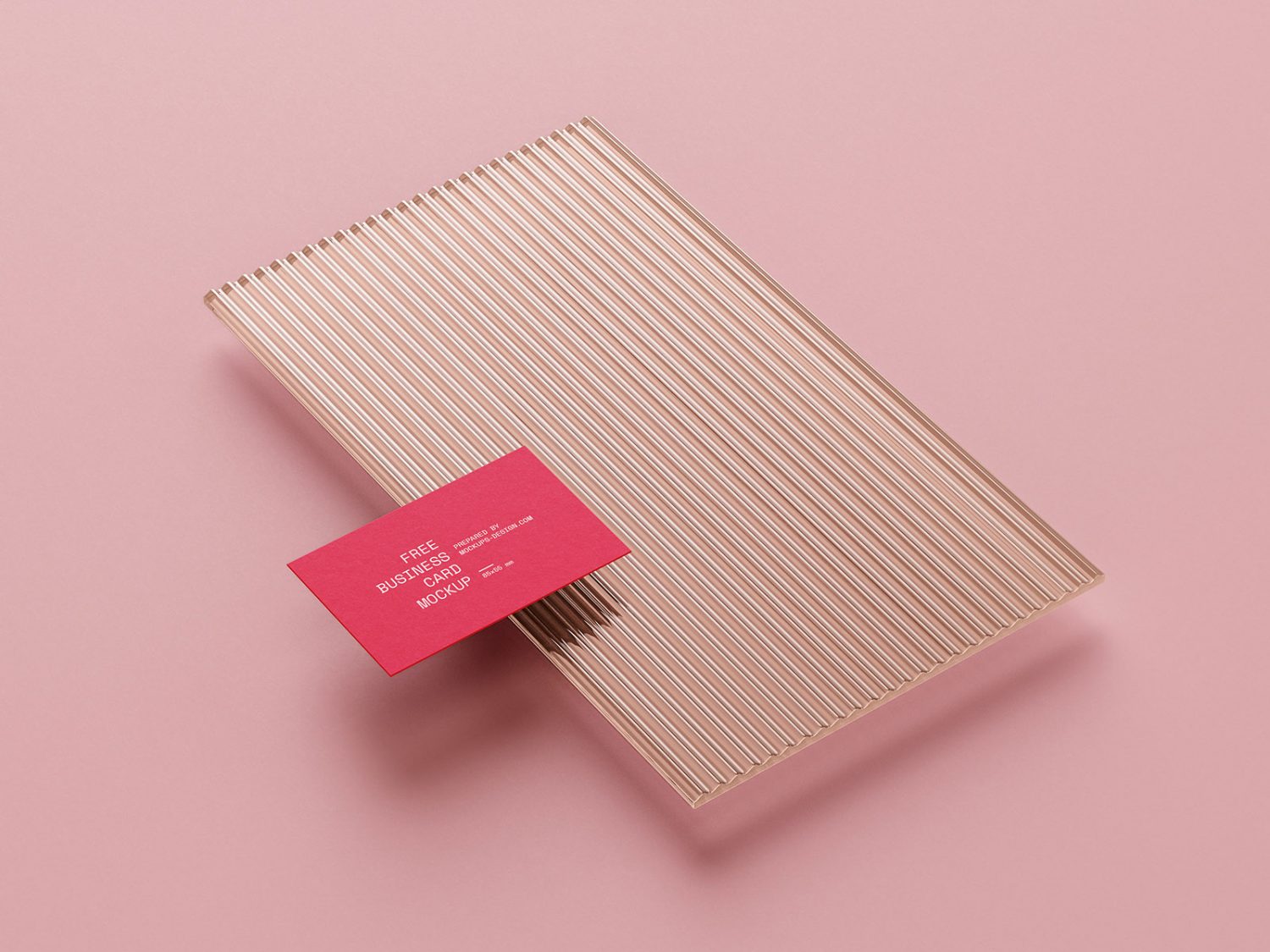 Business Cards Mockup with a Piece of Plexiglass