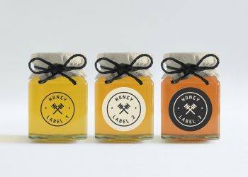 Honey Jars PSD Mockup