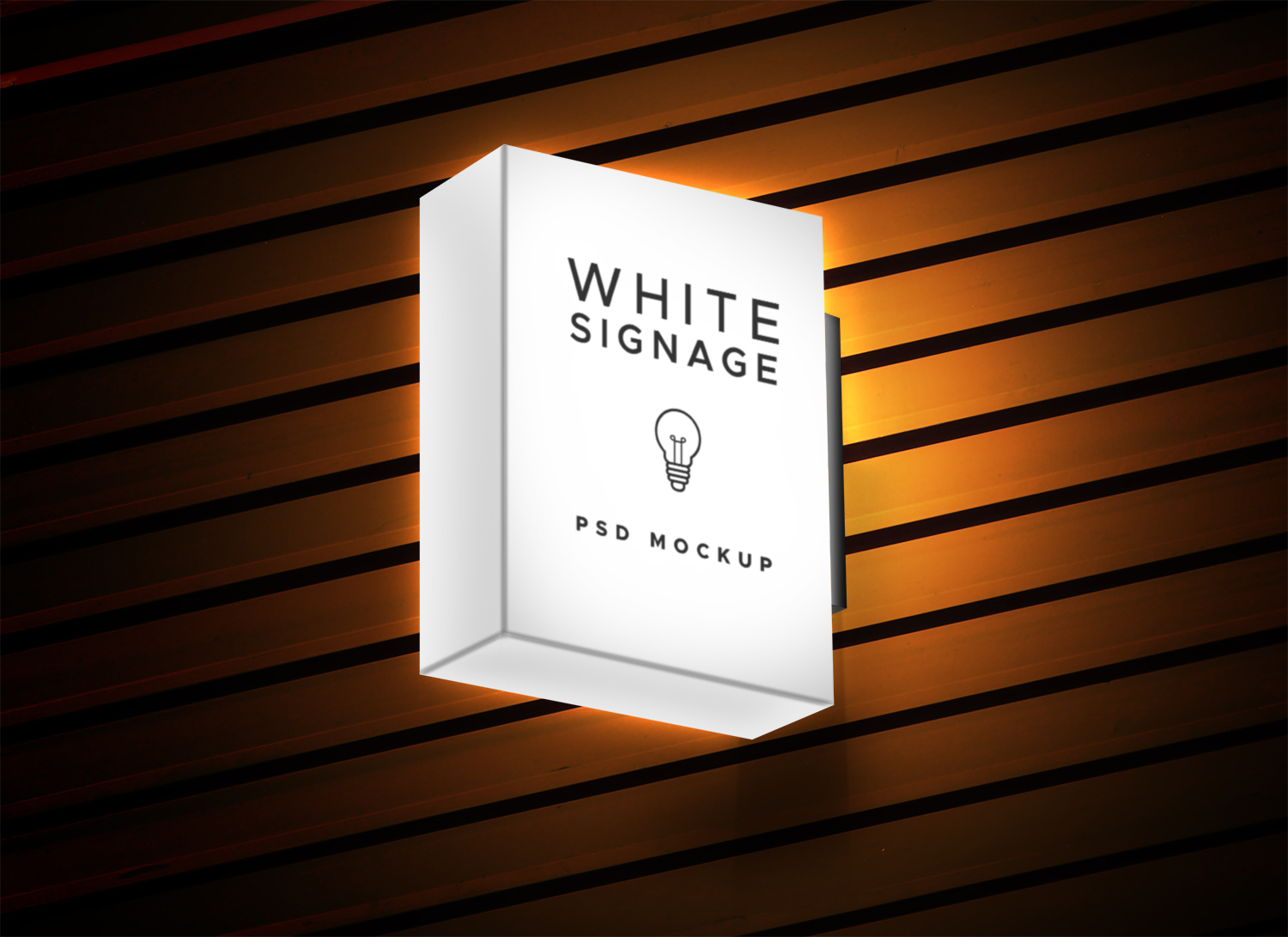 Light Box Display Signage PSD Mockup