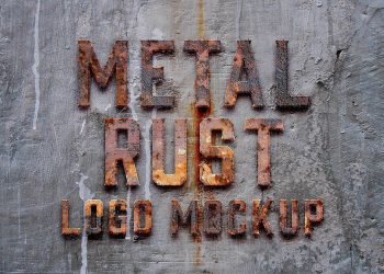 Metal Rust Logo Mockup