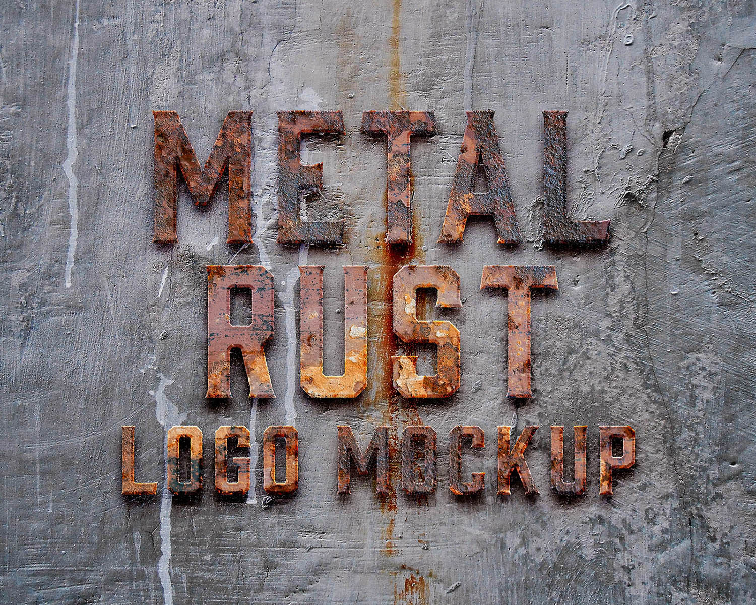 Metal Rust Logo Mockup