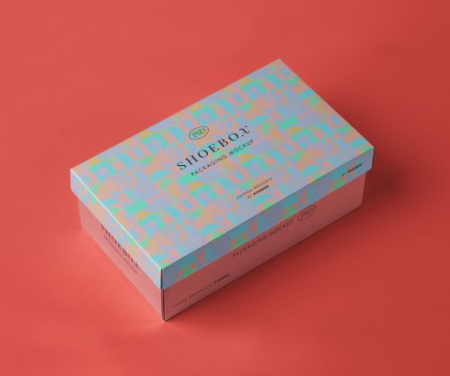 Packaging Psd Box Shoe Mockup