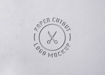 Paper Cut Logo Mockup