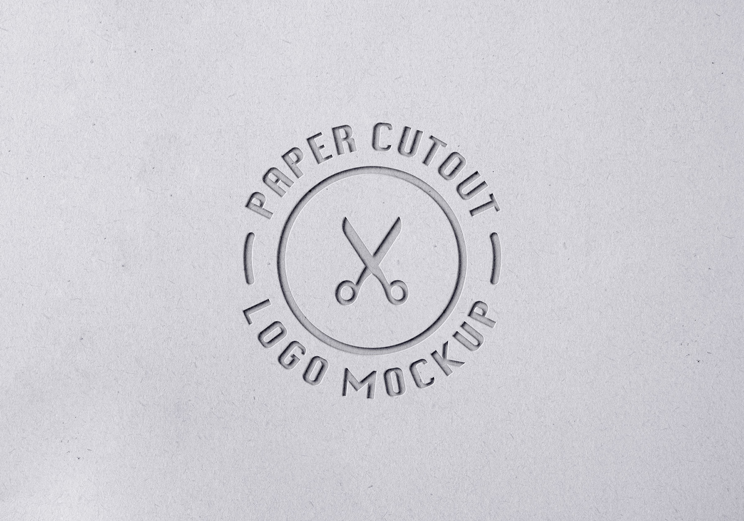 Paper Cut Logo Mockup