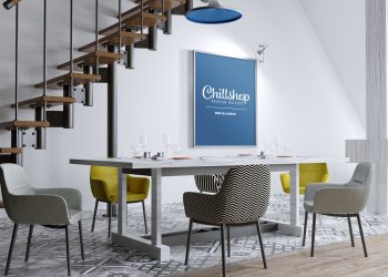 Poster in a Modern Loft Mockup