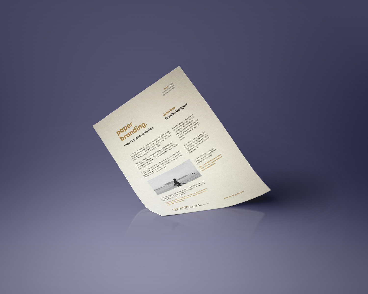 Psd A4 Paper Mockup