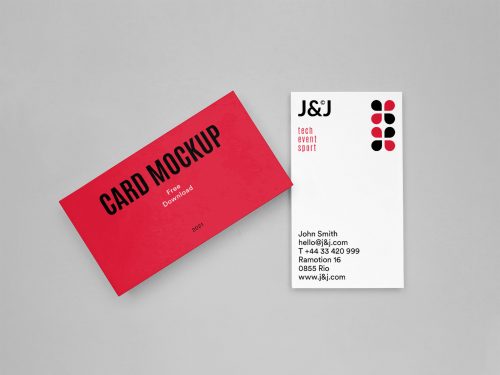 Ractangle Cards PSD Mockup
