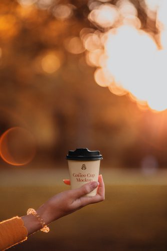 Small Coffee Cup PSD Mockup