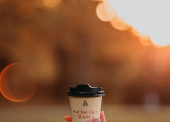 Small Coffee Cup PSD Mockup