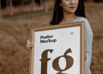 Women with Poster Mockup