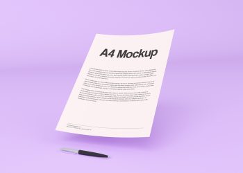 A4 Paper Mockup