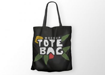 Black Tote Bag Mockup