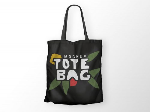 Black Tote Bag Mockup