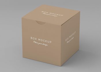 Cardboard Box Storage Mockup