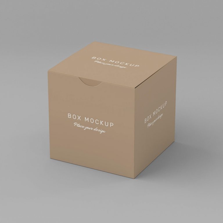 Cardboard Box Storage Mockup