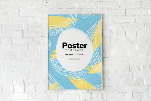 Colorful Poster Free Mockup