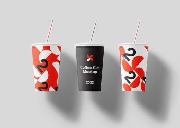 Cup with a Straw Mockup