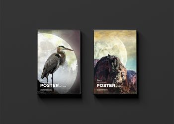 Dual Framed Poster Mockup