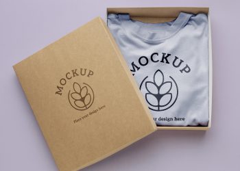 Ecological T-Shirt Packaging Free Mockup