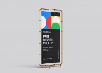 Free Banner Stand Mockup