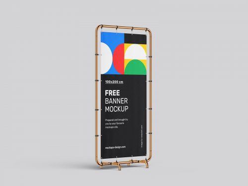 Free Banner Stand Mockup