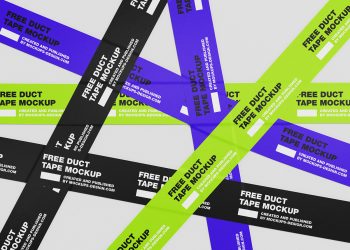 Free Duct Tape Strips Mockup