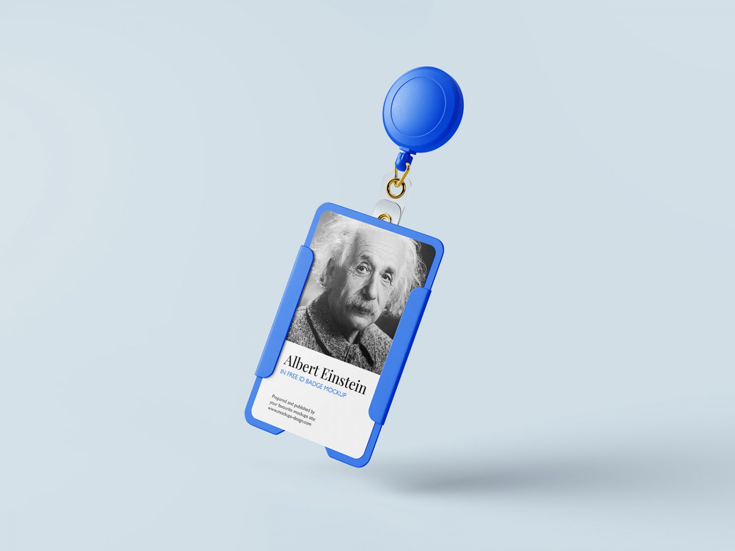 Free ID Badge Holder Mockup