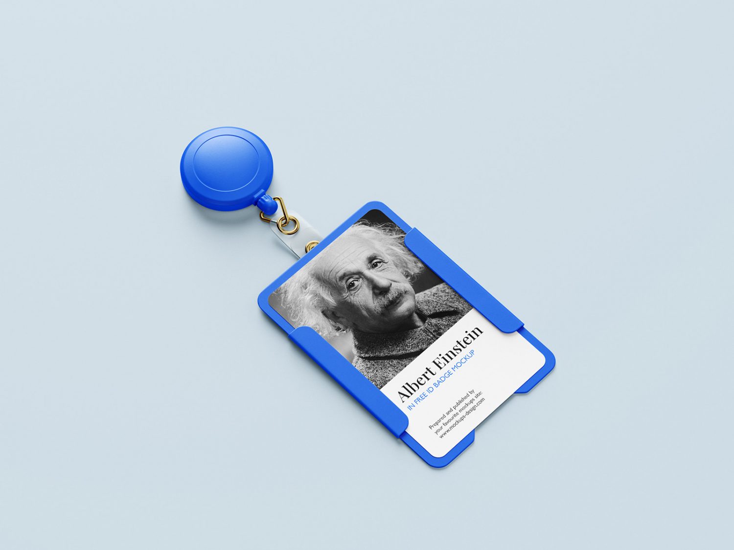 Free ID Badge Holder Mockup