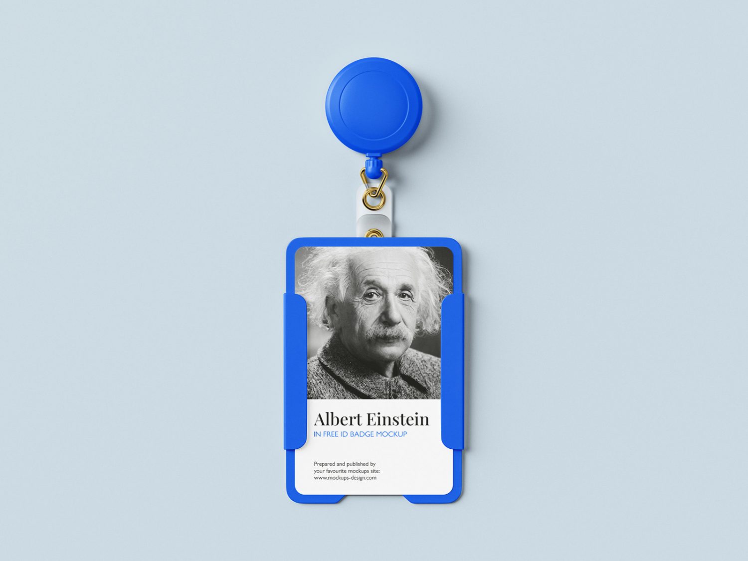 Free ID Badge Holder Mockup