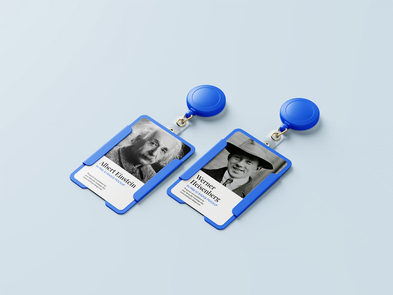 Free ID Badge Holder Mockup