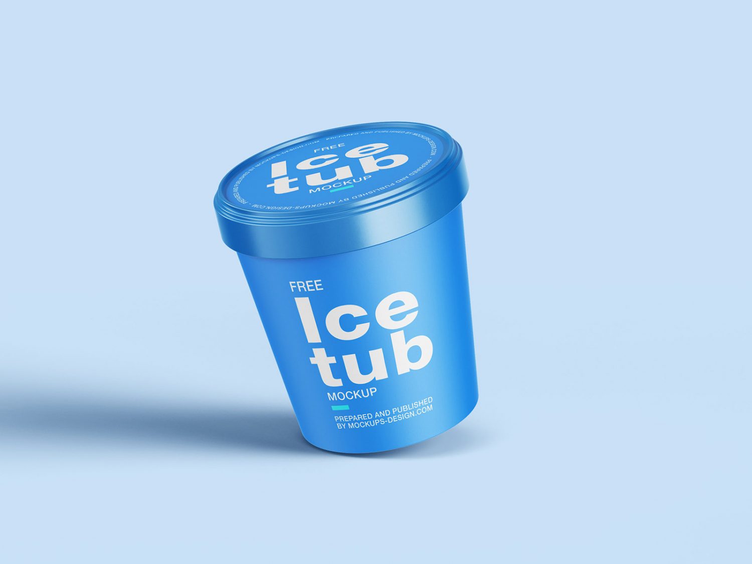 Free Ice Cream Tub Mockup