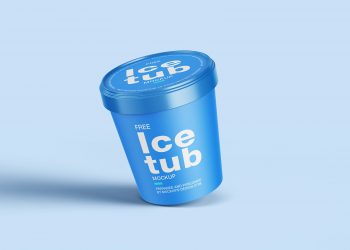Free Ice Cream Tub Mockup