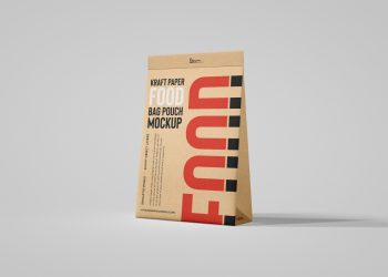 Free Kraft Paper Food Bag Pouch Mockup