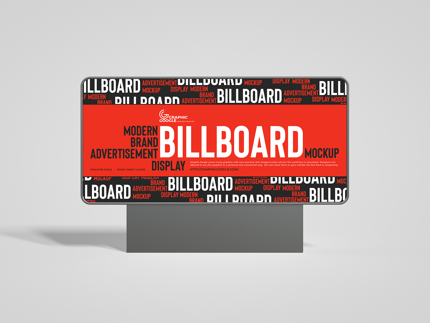 Free Modern Brand Advertisement Display Billboard Mockup