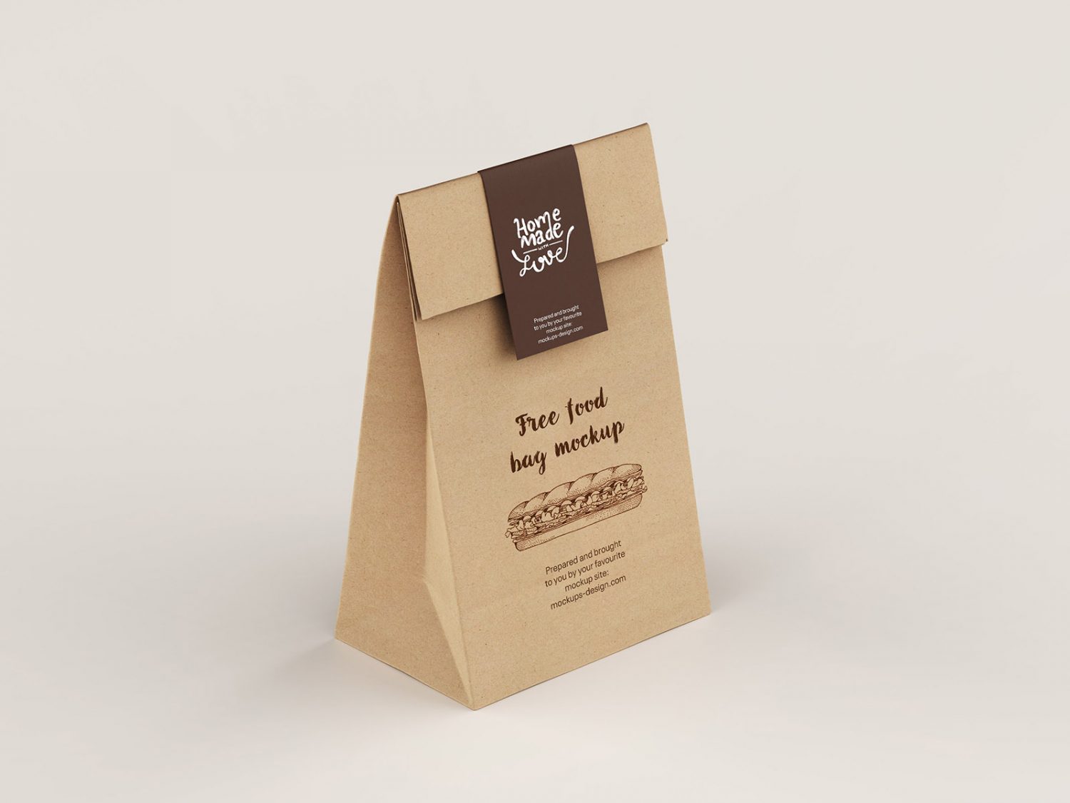 Free Paper Delivery Bag Mockup