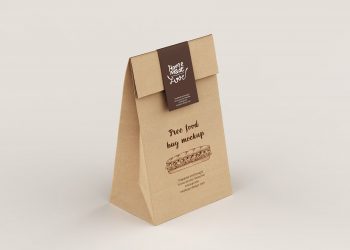 Free Paper Delivery Bag Mockup