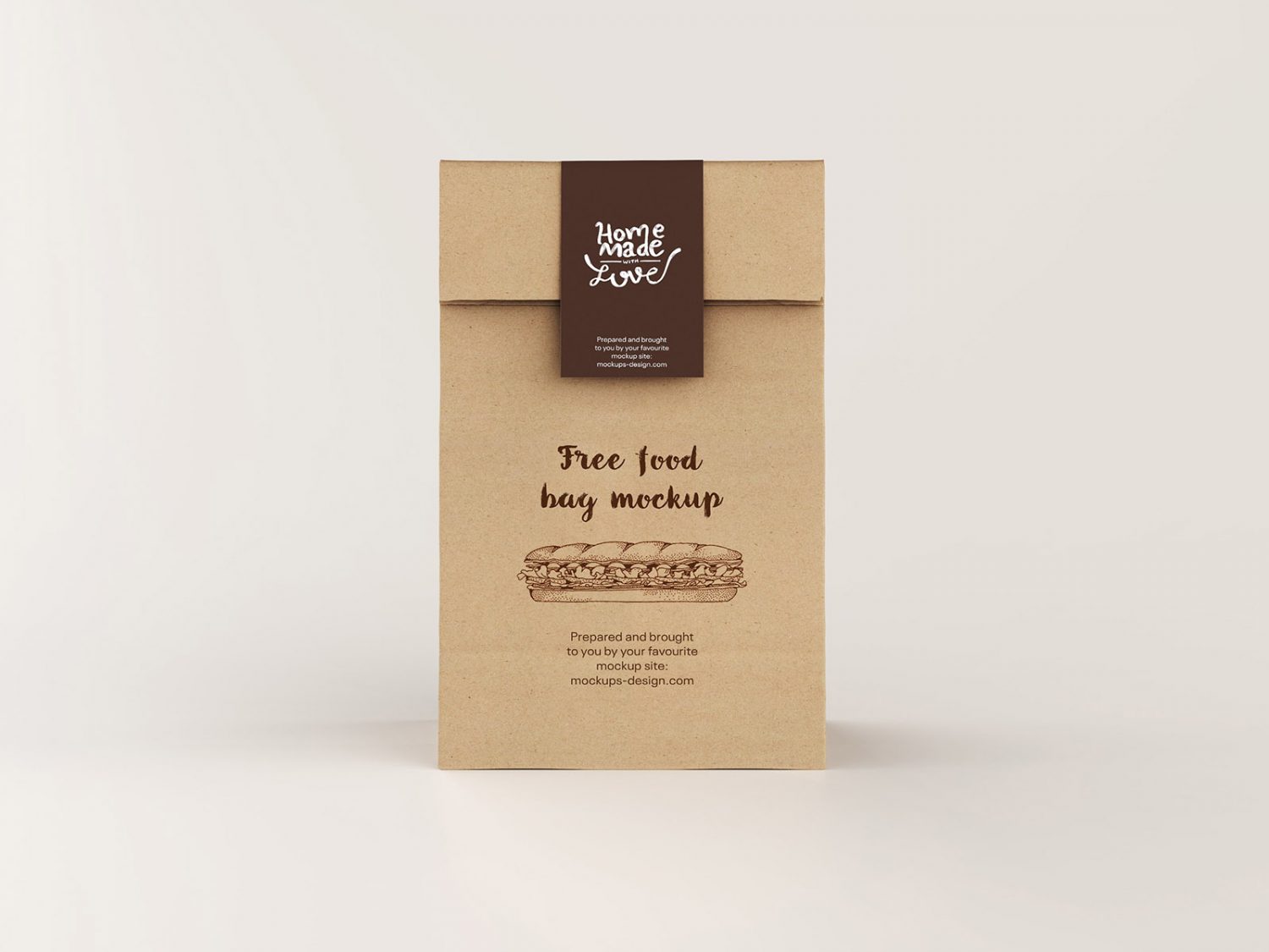 Free Paper Delivery Bag Mockup