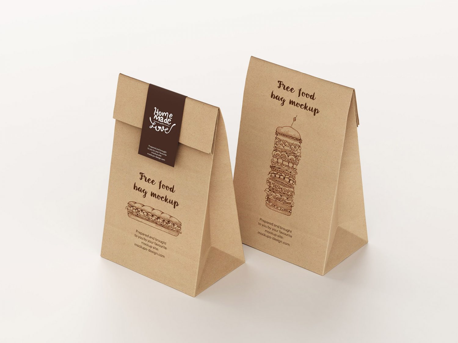 Free Paper Delivery Bag Mockup