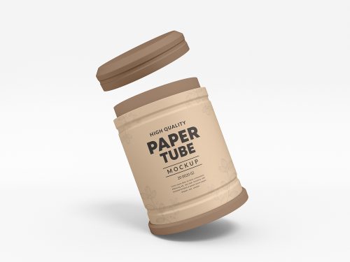 Free Paper Tube Mockup PSD