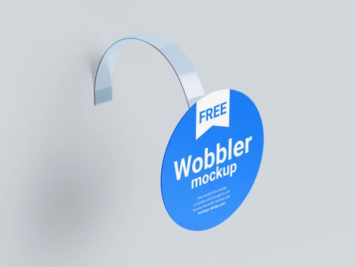 Free Round Wobbler Mockup