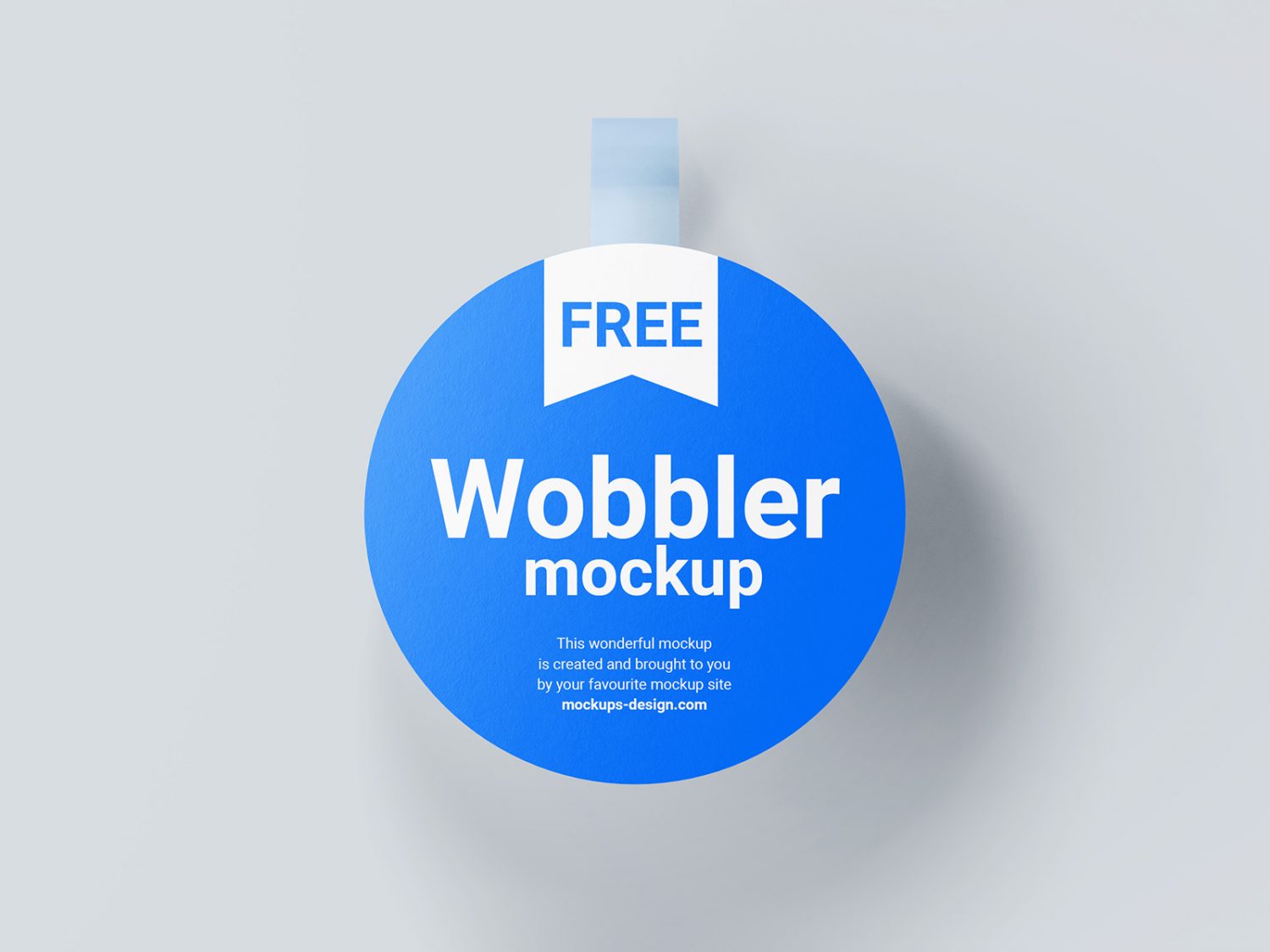 Free Round Wobbler Mockup