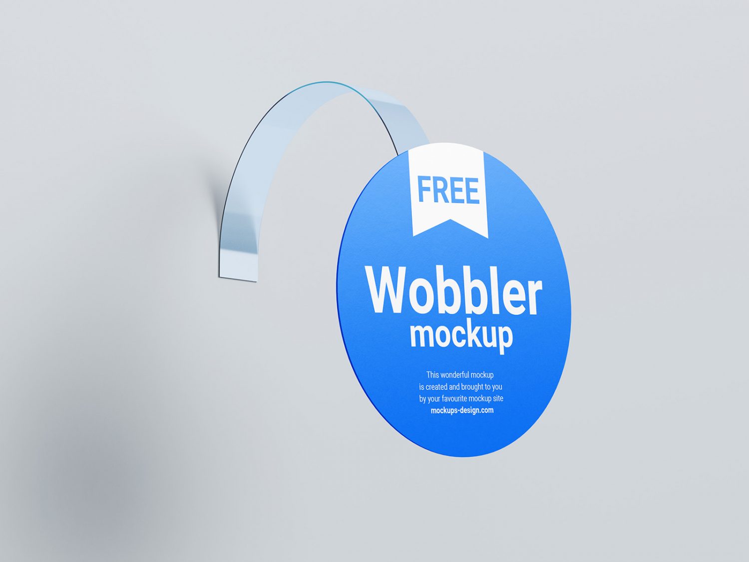 Free Round Wobbler Mockup