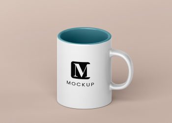 Minimal Coffee Mug Arrangement with Copy Space Free Mockup