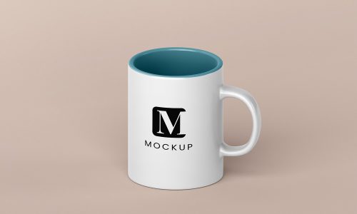 Minimal Coffee Mug Arrangement with Copy Space Free Mockup