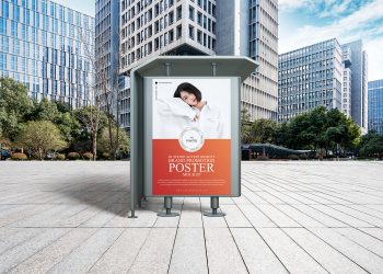 Outdoor Advertising Poster Mockup PSD