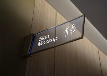 Ractangle Sign PSD Mockup