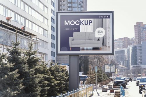 Street Billboard Mockup