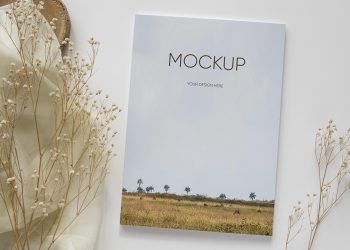 Top View Magazine Free Mockup